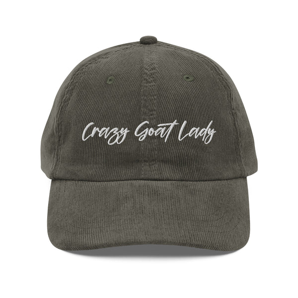 Crazy Goat Lady Corduroy Hat – Vintage Style Goat Lover Cap