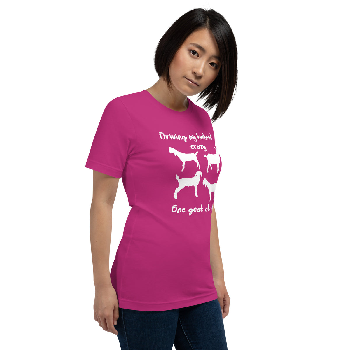 Driving My Husband Crazy One Goat at a Time T-shirt