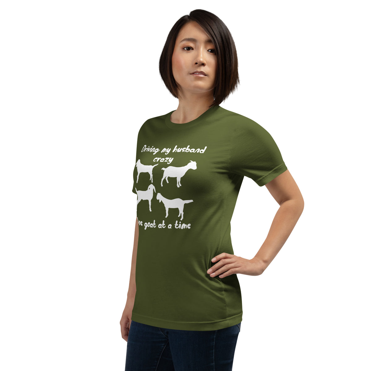 Driving My Husband Crazy One Goat at a Time T-shirt